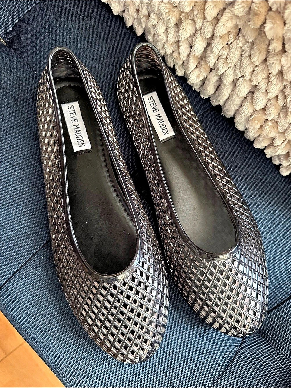 Steve Madden Grove Jelly Ballet Flat Black Flats
